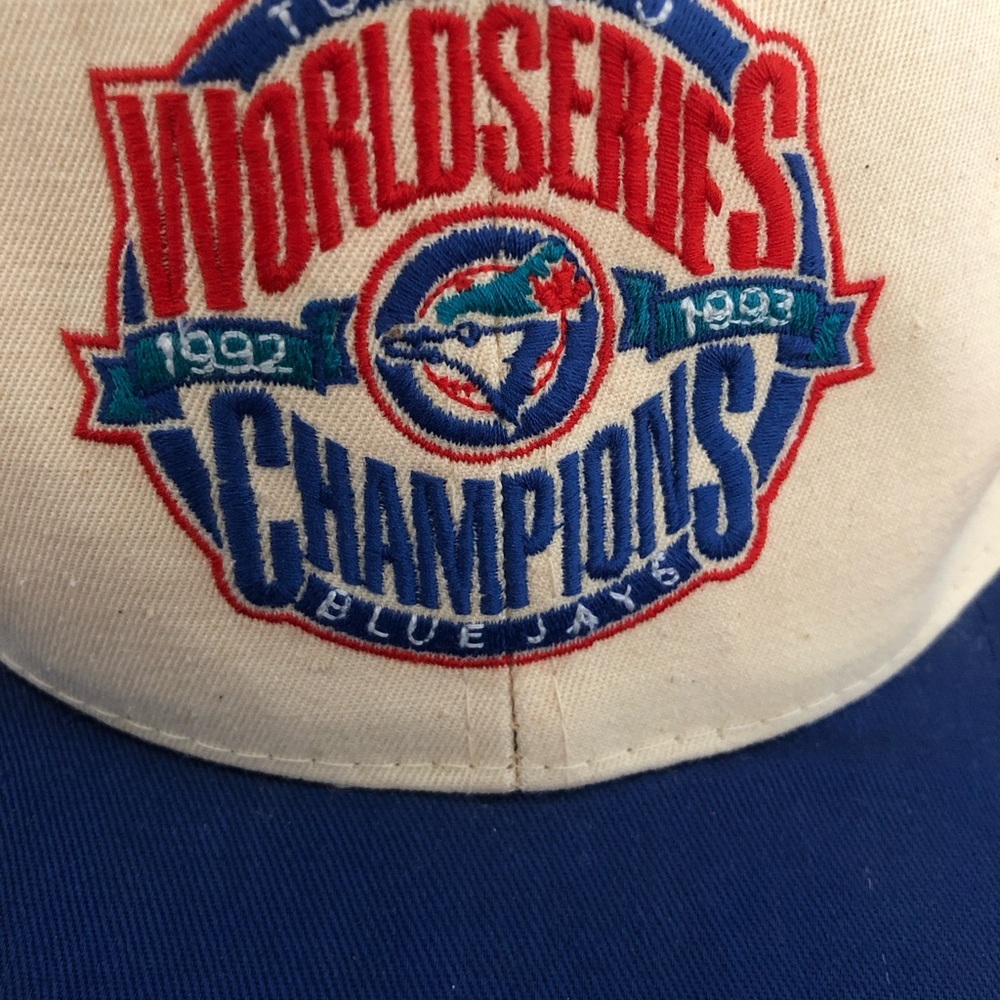 Blue Jay World Series Champions Hat - Cream and Blue 1992-1993 - Picture 4 of 5